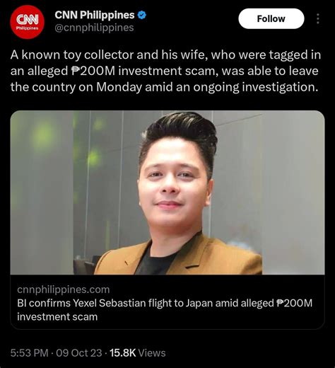 Yexel Sebastian breaks silence on ₱200M Investment Scam.